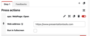 Opening a new web window from Companion in APS