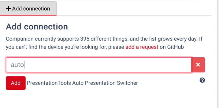 APS Companion connection settings